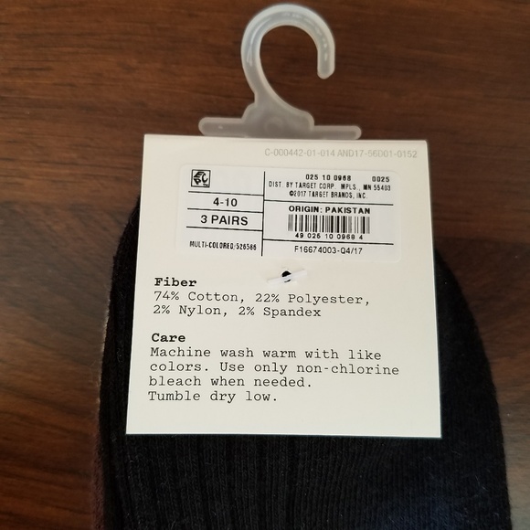 NWT Andeawy 3 Pair of Ankle Socks - Picture 4 of 5